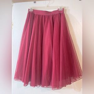 Burgundy Tulle Skirt